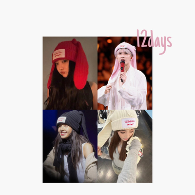 12days | 【兔耳款】Loverboy明星同款针织毛线帽 正确版 | 25197