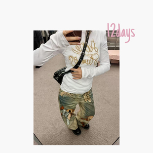 12days | 【25FW】AC假两件金属刺绣徽标圆领长袖 正确版 | 25182