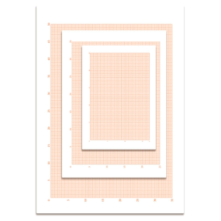 元浩坐标纸网格纸A3加厚A2学生标准计算纸A4毫米红色方格纸绘图米格对数建筑设计制图画图一注实验比例纸