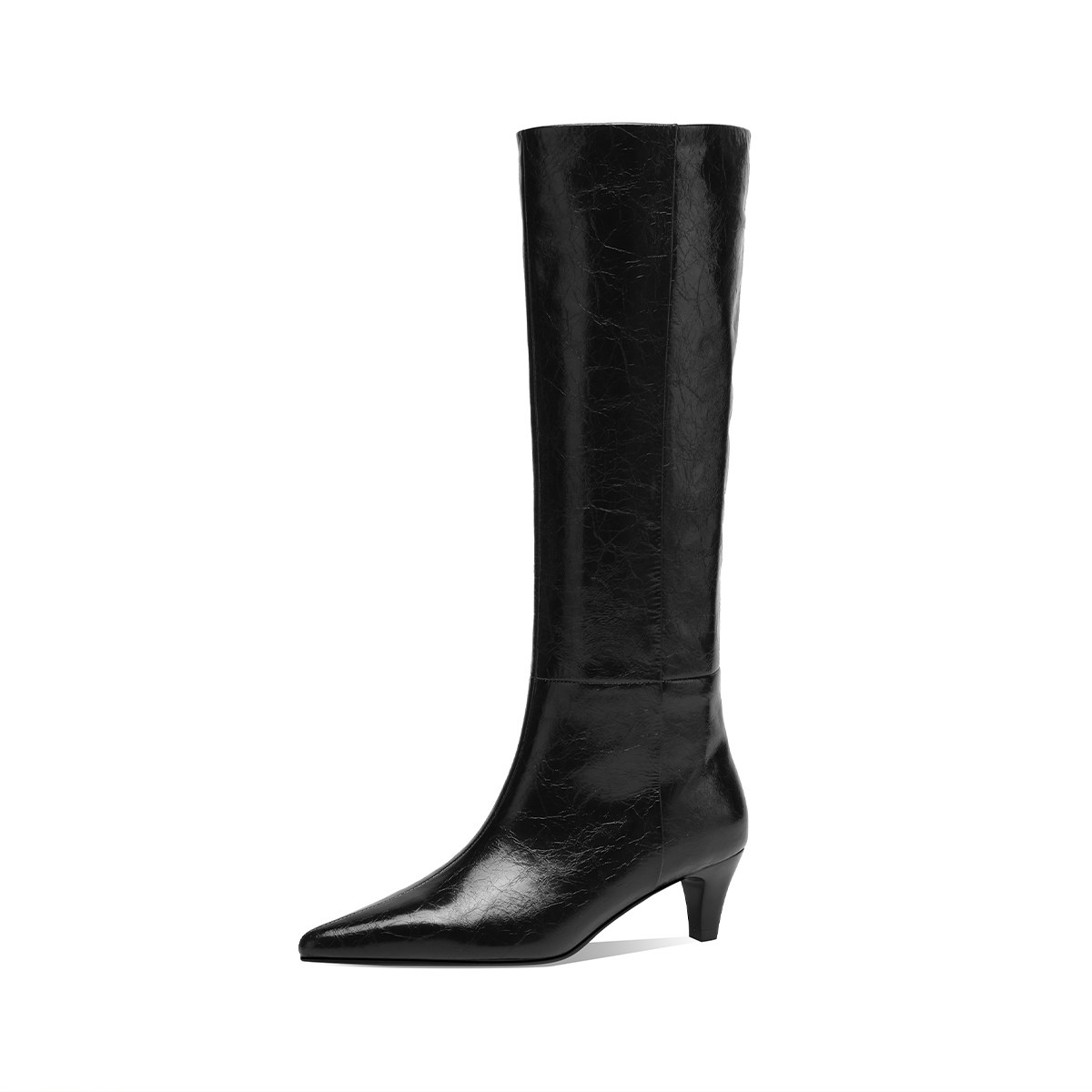 rosabianca尖头细跟瘦瘦靴女2025秋冬新款气质真皮长筒靴骑士靴