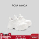 Bianca白色厚底老爹鞋 女2026春季 新款 Rosa 真皮休闲运动增高鞋