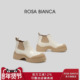 Rosa Bianca厚底短靴女真皮新款 增高百搭烟筒靴