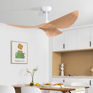 北欧大风力极简吊扇 修商用变频无灯电风扇议室工程 餐厅客厅会装