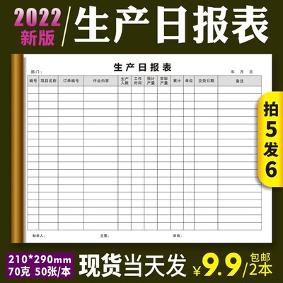 生产日报表员工产能表计划单领料单工厂出入库单个人计件联单报表