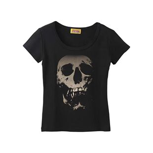 hysteric glamour 25新款骷颅头印花T恤 休闲上衣男女同款