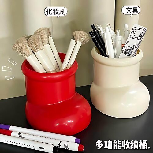 创意红鞋笔筒收纳摆件