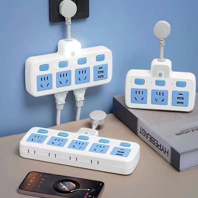 公.午插座转换器多孔带USB