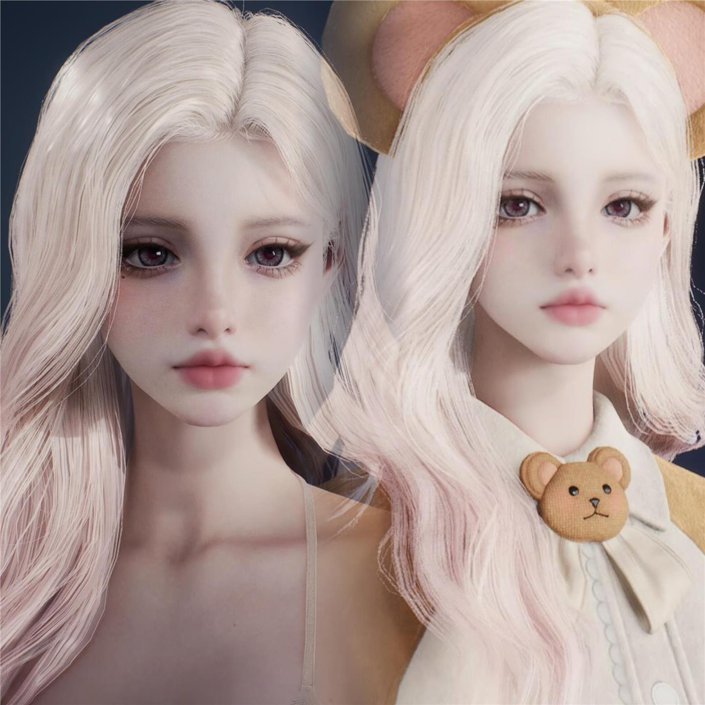 永恒之塔2捏脸babe成女 熊思思 台服韩服魔族天族捏脸通用女