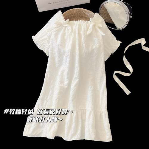 女童睡裙云朵棉夏季薄款中大童