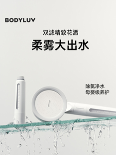 Bodyluv大面板过滤花洒淋浴喷头无增压过滤器洗澡手持净水除氯