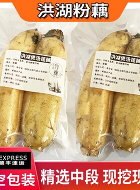 洪湖粉藕正宗湖北特产煲汤精选真空5斤新鲜九孔红莲藕顺丰包邮