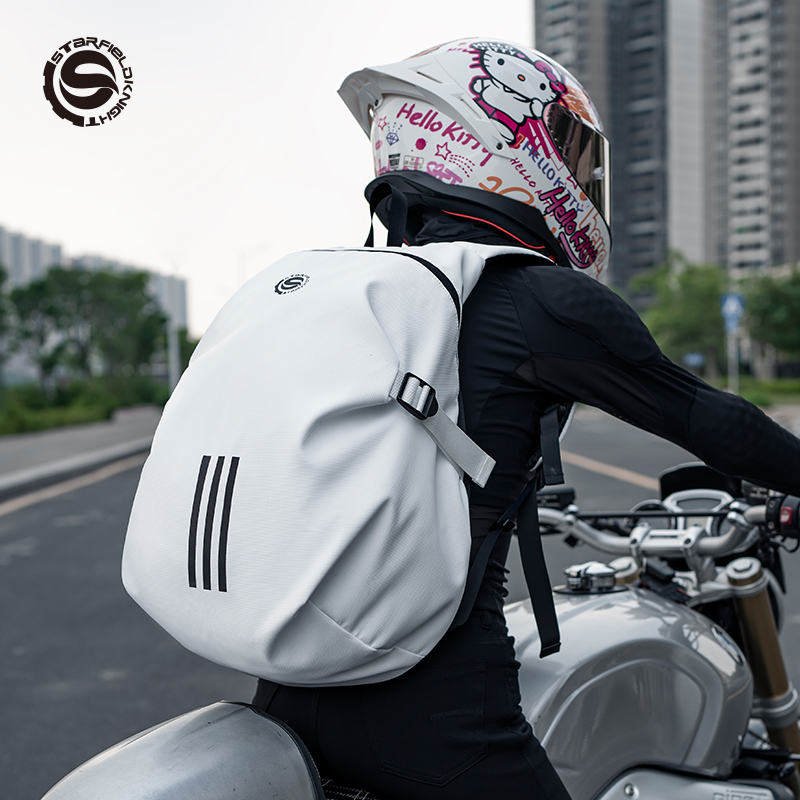 星空骑士摩托车骑行背包头盔包全盔双肩包女摩旅包防水旅行包男士