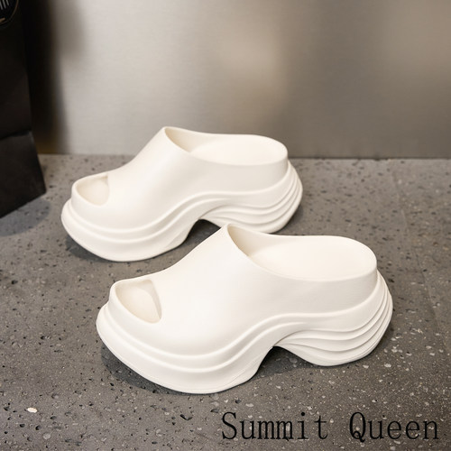 SummitQueen8cm厚底一字凉鞋