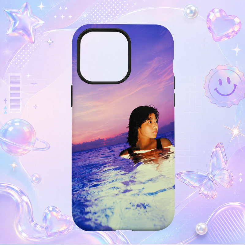 昭和日本偶像菊池桃子Momoko Kikuchi晚霞海边游泳写真适用于苹果三星华为小米手机壳防摔保护套镜头全包