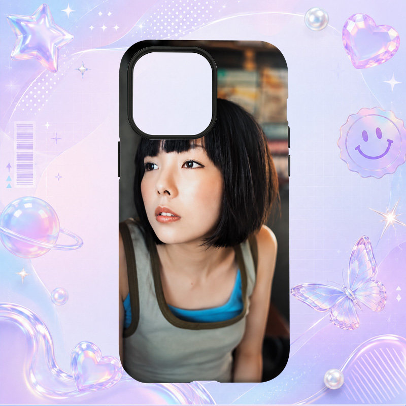 佐藤爱子短发女性自然人像写真适用于苹果三星华为小米手机壳防摔保护套镜头全包