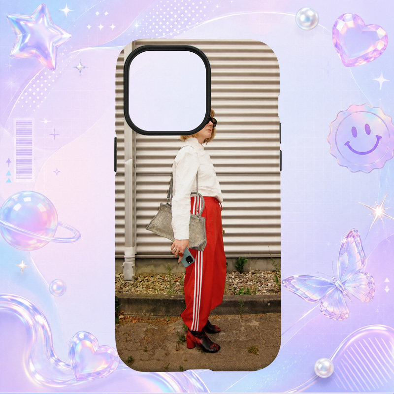 昭和日本偶像菊池桃子Momoko Kikuchi条纹墙红裤街拍写真适用于苹果三星华为小米手机壳防摔保护套镜头全包