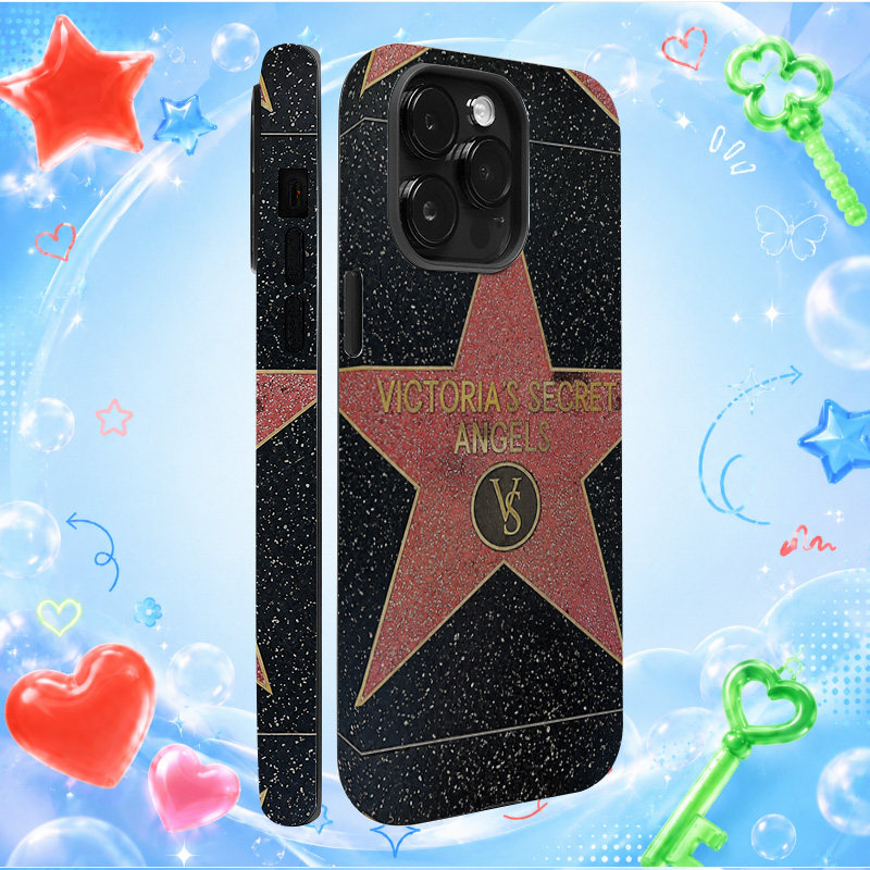 starVictoria维多利亚的秘密天使星星时尚轻奢苹果手机壳防摔iPhone手机壳小众高级感创意潮牌情侣时尚手机壳