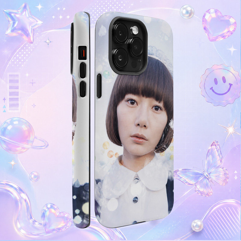 日系短发女孩娃娃感清新人像写真适用于苹果三星华为小米手机壳防摔保护套镜头全包