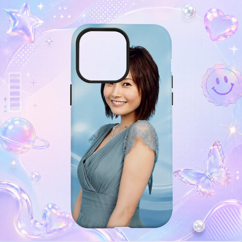 安倍夏美灰蓝礼服短发优雅写真适用于苹果三星华为小米手机壳防摔保护套镜头全包
