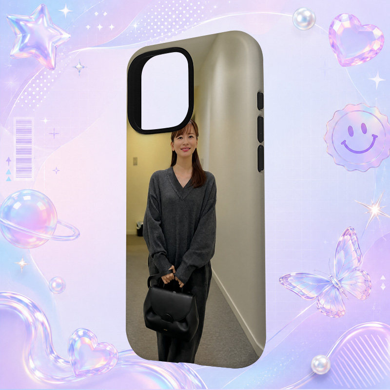 佐藤爱子灰色西装手提包通勤写真适用于苹果三星华为小米手机壳防摔保护套镜头全包