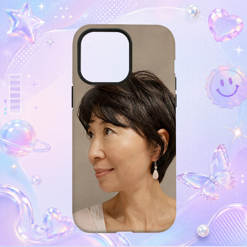 复古日本偶像增田惠子Keiko Masuda侧颜短发写真适用于苹果三星华为小米手机壳防摔保护套镜头全包