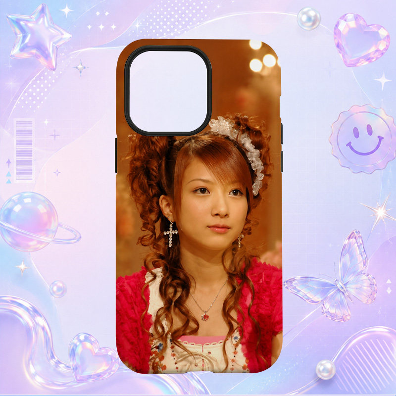 辻希美红色蕾丝礼服卷发舞台写真适用于苹果三星华为小米手机壳防摔保护套镜头全包