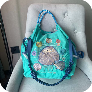 有肩带绳新款高圆圆同款购物袋ball chain包斜挎袋手提袋斜挎包袋