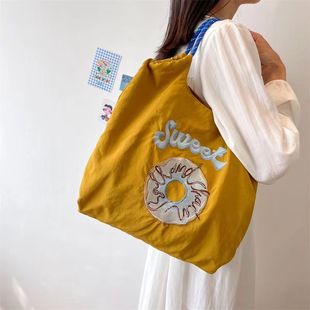 斜挎肩带大容量 chain包环保袋购物袋尼龙女新款 高圆圆同款 ball