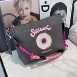 10月新款刺绣有拉链单肩包斜挎包两用腋下包手机化妆品收纳小方包