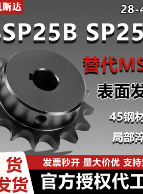 链轮链条CHE25 SSP25B SP25B28 32 36 38 40-N-12 15 16齿部淬火