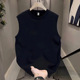 重磅纯棉纯色内搭无袖 打底上衣 T恤男夏外穿坎肩运动黑色背心男士