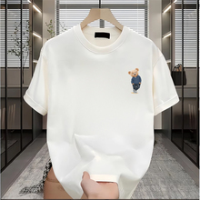 夏季 t恤男士 潮流日常简约百搭白色上衣 打底宽松半袖 100%纯棉短袖