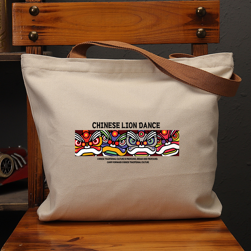 中国帆布袋复古印花通勤