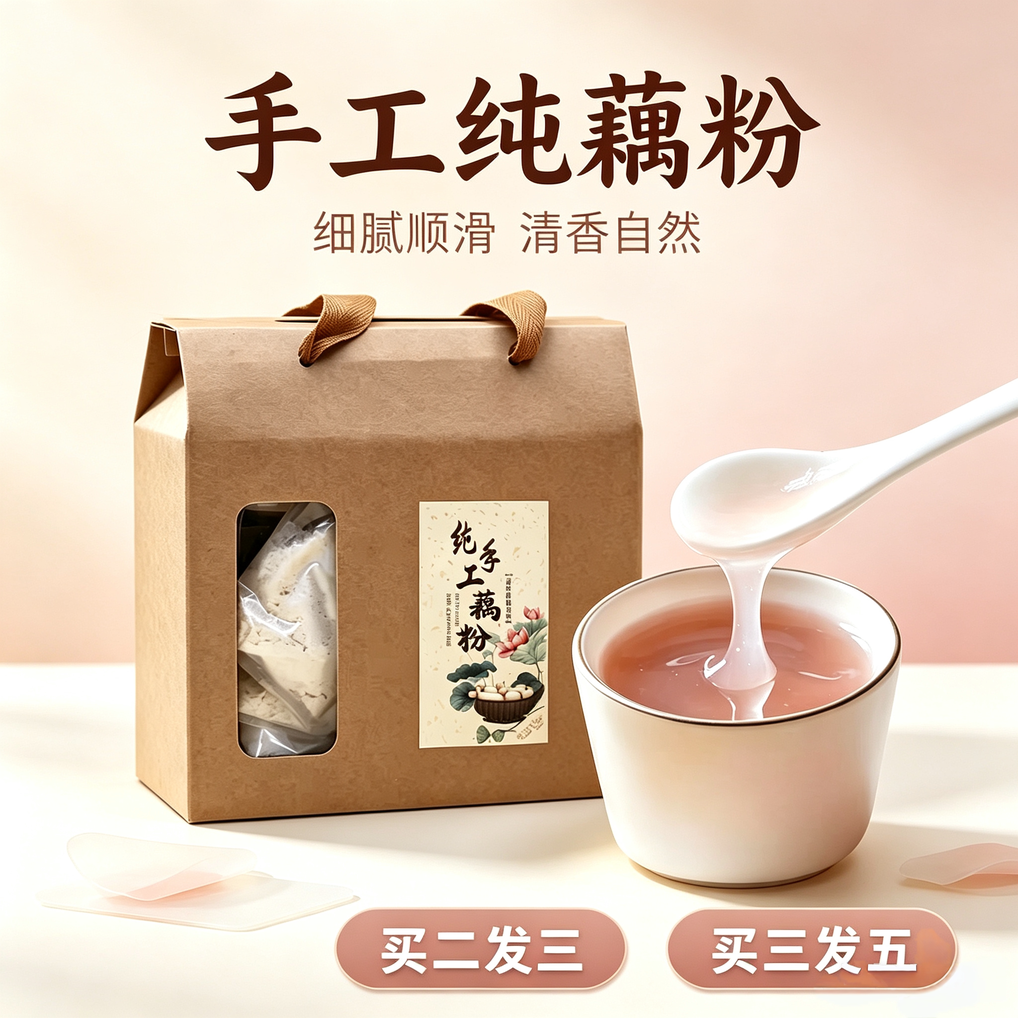 桑城藕粉刀削藕粉早餐代餐无蔗糖