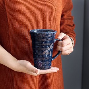 麦德龙陶瓷马克杯高温瓷水杯早餐杯高身杯家用尾单清库存白瓷