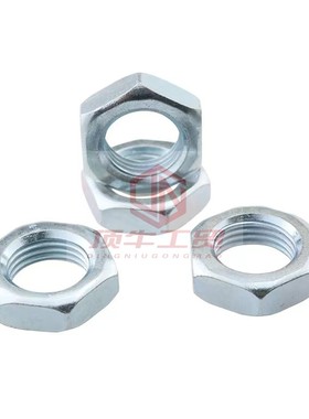 8级GB6172镀锌六角薄螺母螺帽6173细牙薄螺丝帽M8M10M12M16M20M24