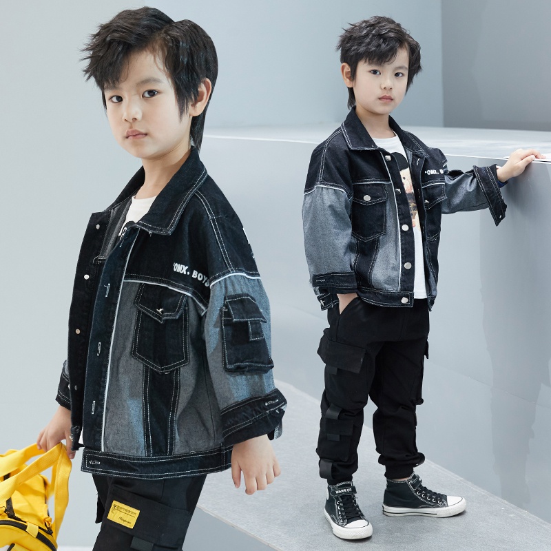 男童牛仔外套春秋2021新V款秋装帅气儿童韩版秋款洋气男宝宝童装