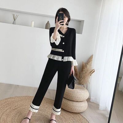 2021年新款网红炸p街职业气质女神范御姐轻熟风洋Z气两件套装女春