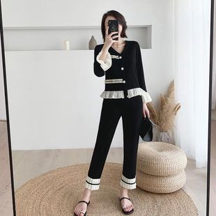 2021年新款 女i. 网红炸p街职业气质女神范御姐轻熟风洋Z气两件套装