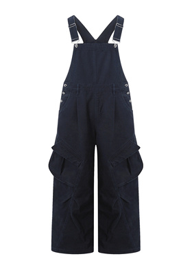 美式复古工装风女牛仔背带裤2025新款时尚直筒炸街宽松阔腿连体裤