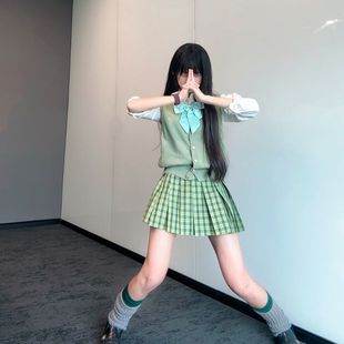 a字裙 小青梅 日系JK制服2025夏季 新品 百褶裙JK格裙校供感穿搭新款