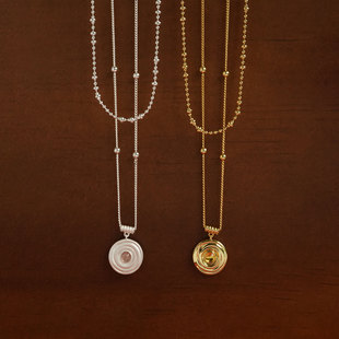洞天TONETALE洞天时轮项链气质优雅精致设计女时尚双层叠戴高级感