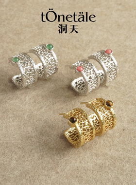 洞天TONETALE颂歌耳环女简约轻奢