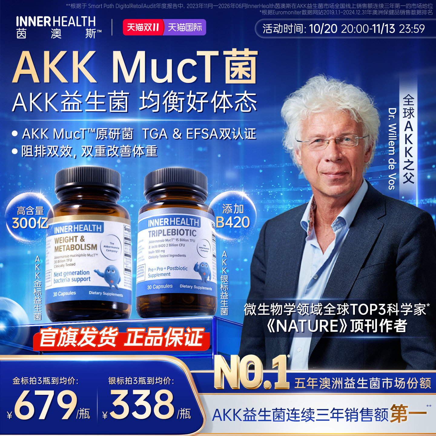 AKK瘦子菌InnerHealth三生元B420益生菌帮助体重身材管理助力代谢