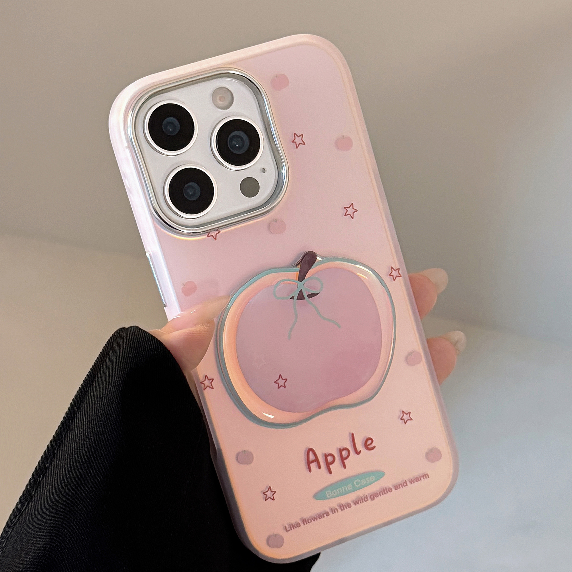 【新款镭射IMD】少女风立体粉苹果16promax手机壳iphone15pro防摔14plus韩系13/14硬12保护套小众奢华高级感