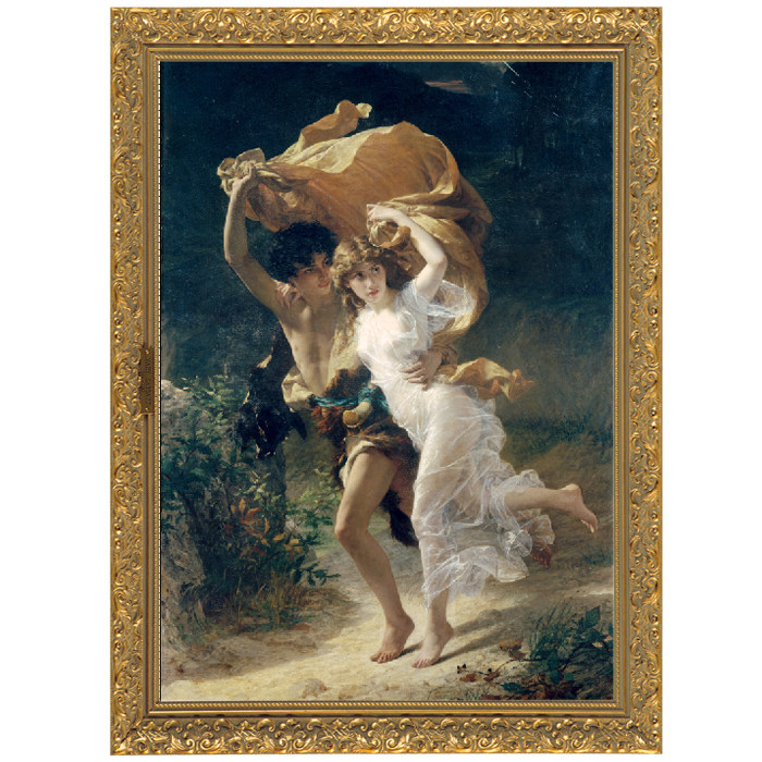 世界名画欧洲宫廷古典人物油画蒙娜丽莎拿破仑私奔荡秋千高清挂画