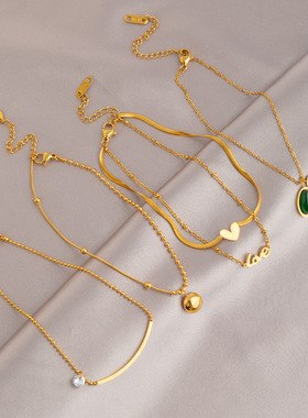 脚链饰品女2023年新款18K金钛钢不掉色气质ins百搭高级感足链脚饰