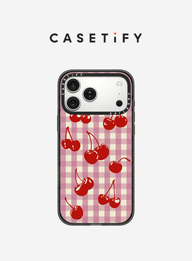 CASETiFY 格纹樱桃 适用于苹果iPhone17ProMax/17Pro/Air/16ProMax/16Pro/iPhone15ProMax/15Pro手机壳