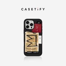 Basquiat x CASETiFY 巴斯奎特联名皇冠拼贴适用于iPhone16ProMax/16Pro/15ProMax/14ProMax手机壳