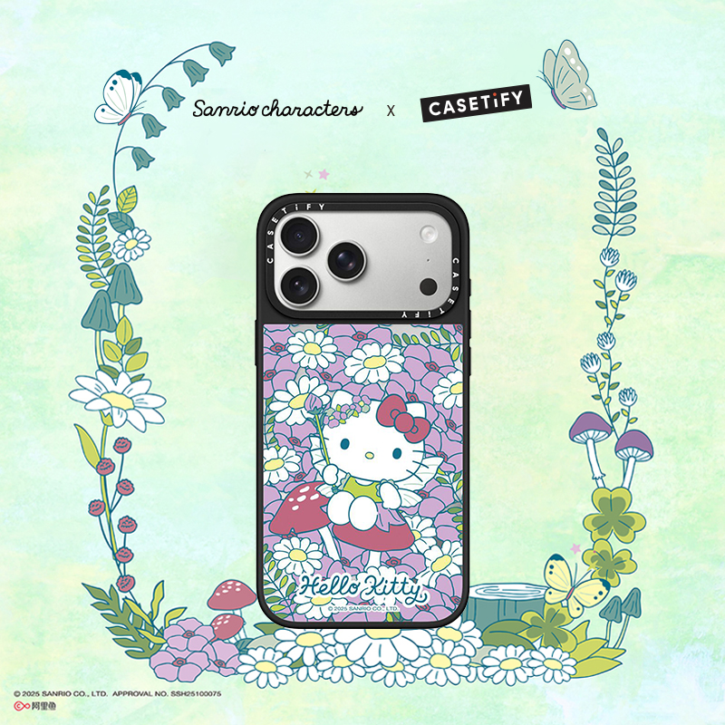 Sanrio Fairy x CASETiFY 三丽鸥绿野仙踪系列联名 花仙子凯蒂猫 适用于苹果iPhone17ProMax/17Pro手机壳